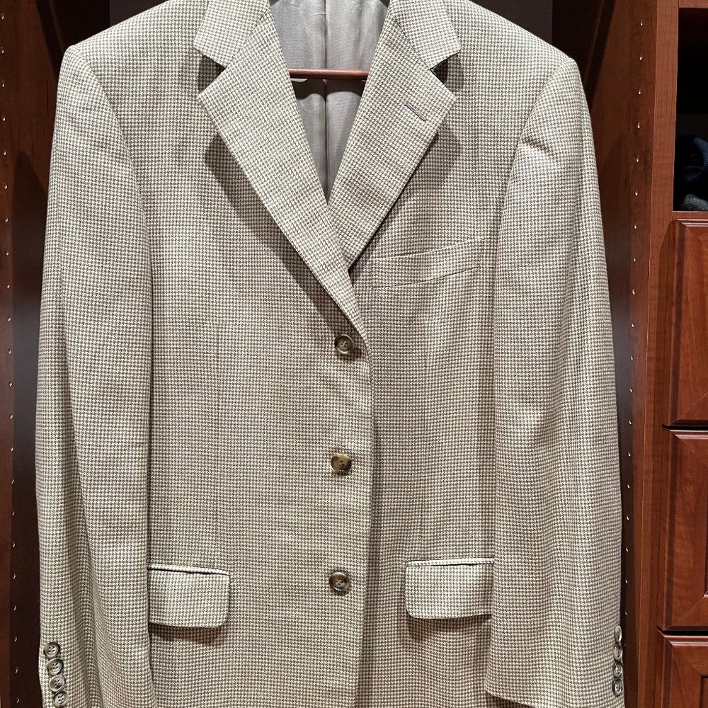 Ermenegildo Zegna Houndstooth Sportcoat Cashmere/Wool 40R